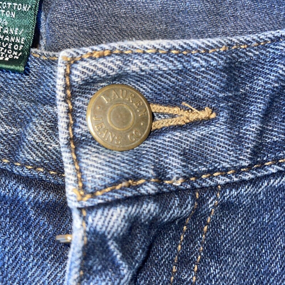 Lauren Jeans Co. Ralph Lauren Jeans Women's Size 10 Straight Blue Denim Jeans View 6